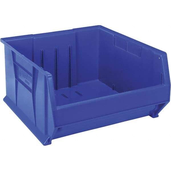 Quantum Storage - 225 Lb Load Capacity Blue Polypropylene Tote Container - Stacking, 12" Long x 22-1/2" Wide x 23.9" High - Benchmark Tooling