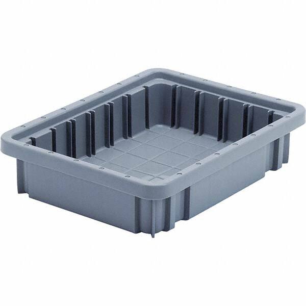 Quantum Storage - 20 Lb Load Capacity Gray Polypropylene Dividable Container - Stacking, 2-1/2" Long x 8.3" Wide x 10.9" High - Benchmark Tooling