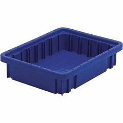 Quantum Storage - 20 Lb Load Capacity Blue Polypropylene Dividable Container - Stacking, 2-1/2" Long x 8.3" Wide x 10.9" High - Benchmark Tooling