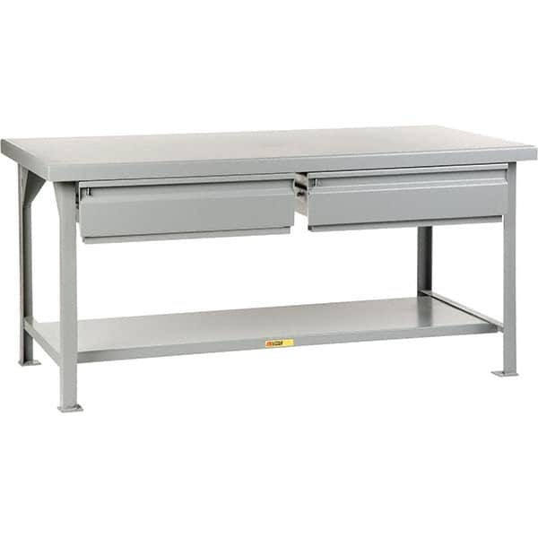 Little Giant - 72 Wide x 36" Deep x 34" High, Steel Workbench - Fixed Legs - Benchmark Tooling