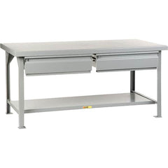 Little Giant - 72 Wide x 36" Deep x 34" High, Steel Workbench - Fixed Legs - Benchmark Tooling