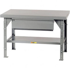 Little Giant - 48 Wide x 30" Deep x 37" High, Steel Workbench - Adjustable Height Legs - Benchmark Tooling