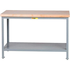 Little Giant - 72 Wide x 36" Deep x 35" High, Steel Butcher Block Top - 2,000 Lb Capacity, 35" High - Benchmark Tooling