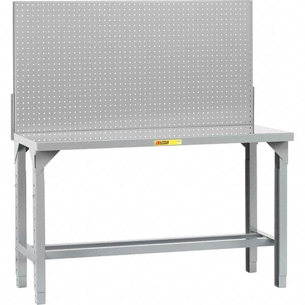 Little Giant - 72 Wide x 30" Deep x 65" High, Steel Workbench - Adjustable Height Legs - Benchmark Tooling