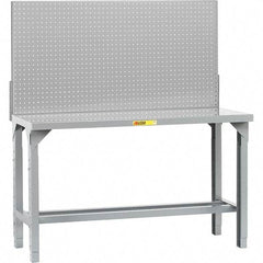 Little Giant - 72 Wide x 30" Deep x 65" High, Steel Workbench - Adjustable Height Legs - Benchmark Tooling