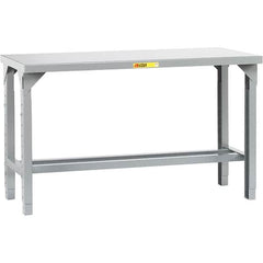 Little Giant - 72 Wide x 36" Deep x 41" High, Steel Workbench - Adjustable Height Legs - Benchmark Tooling