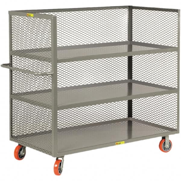 Little Giant - 3,600 Lb Capacity, 3 Shelf, 3-Sided Truck - 48" Long x 30" Wide x 57" High - Benchmark Tooling