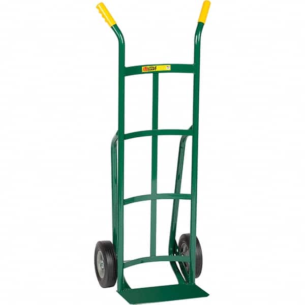 Little Giant - 800 Lb Capacity 49" OAH Hand Truck - Dual Handle, Steel, Rubber Wheels - Benchmark Tooling