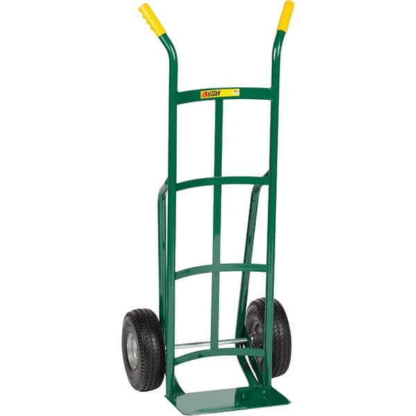 Little Giant - 800 Lb Capacity 49" OAH Hand Truck - Dual Handle, Steel, Flat-Free Microcellular Foam Wheels - Benchmark Tooling