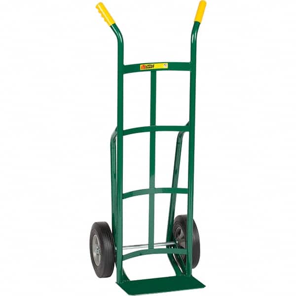 Little Giant - 800 Lb Capacity 49" OAH Hand Truck - Dual Handle, Steel, Rubber Wheels - Benchmark Tooling