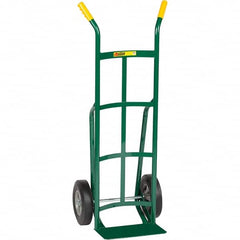 Little Giant - 800 Lb Capacity 49" OAH Hand Truck - Dual Handle, Steel, Rubber Wheels - Benchmark Tooling