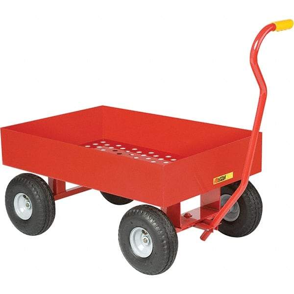 Little Giant - 1,200 Lb Capacity, 24" Wide x 36" Long x 17-1/4" High Cart - Steel, Pneumatic Casters - Benchmark Tooling