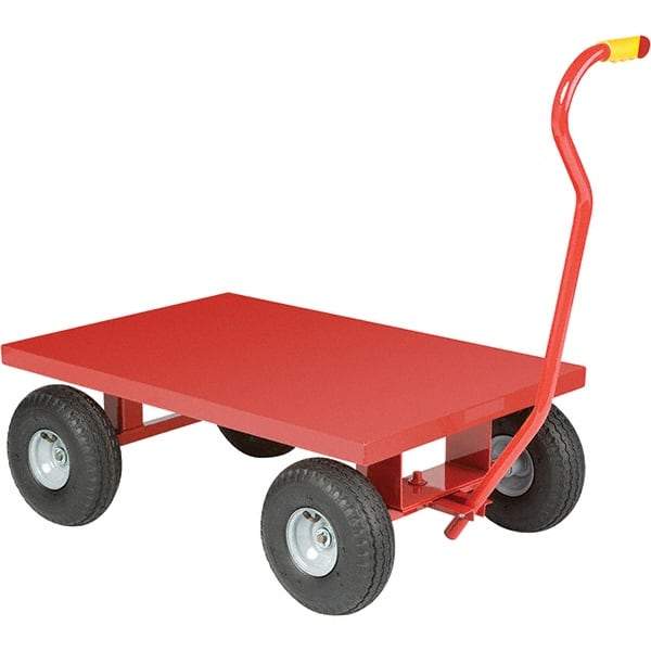 Little Giant - 1,200 Lb Capacity, 24" Wide x 36" Long x 13" High Cart - Steel, Pneumatic Casters - Benchmark Tooling