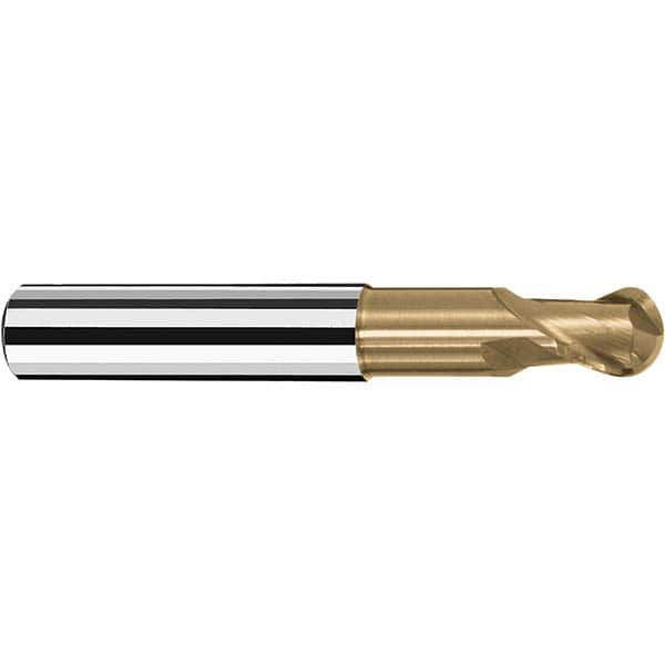 Fraisa - 1/4" Diam, 1/4" LOC, 2 Flute Solid Carbide Ball End Mill - Benchmark Tooling