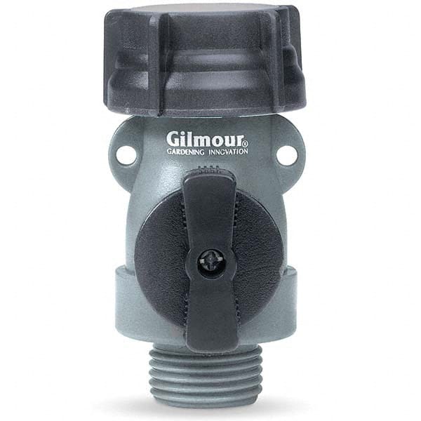 Gilmour - Garden Hose Fittings & Repair Kits Type: Shut-Off Valve Connector Type: Male; Female - Benchmark Tooling