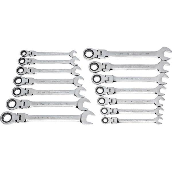 GearWrench - Wrench Sets Tool Type: Combination Wrench System of Measurement: Inch/Metric - Benchmark Tooling