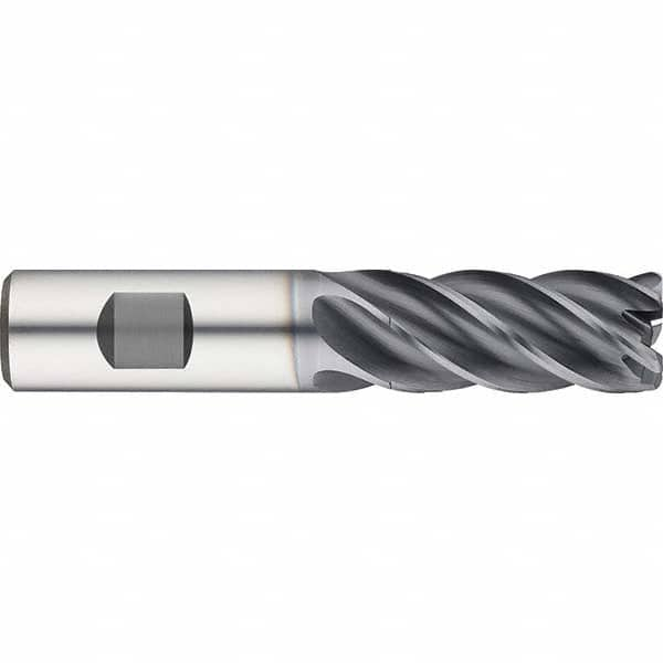 Guhring - 1/2" Diam 5 Flute Solid Carbide 0.12" Corner Radius End Mill - Benchmark Tooling