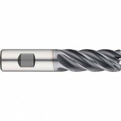 Guhring - 1/2" Diam 5 Flute Solid Carbide 0.12" Corner Radius End Mill - Benchmark Tooling