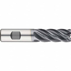 Guhring - 1/4" Diam 5 Flute Solid Carbide 0.06" Corner Radius End Mill - Benchmark Tooling