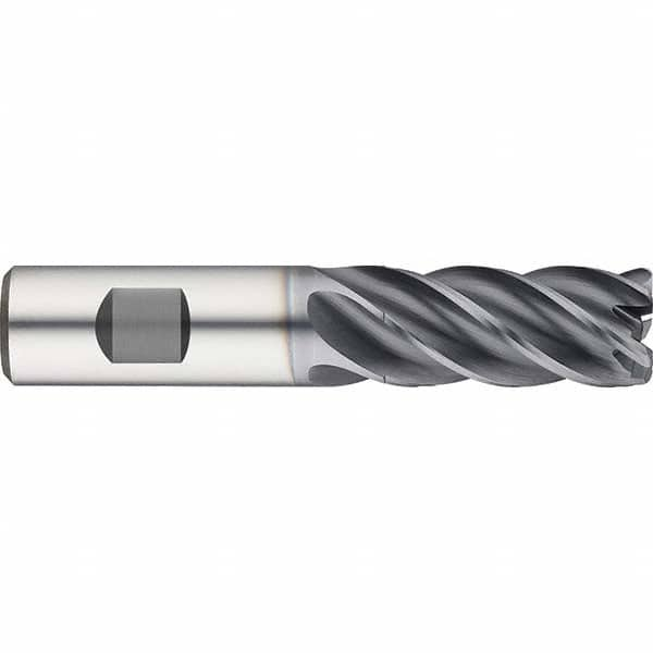 Guhring - 3/4" Diam 5 Flute Solid Carbide 0.19" Corner Radius End Mill - Benchmark Tooling