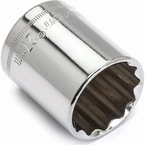 Crescent - Hand Sockets Drive Size (Inch): 1/2 Size (mm): 27.0 - Benchmark Tooling