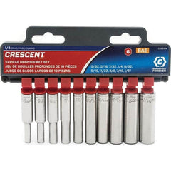 Crescent - Socket Sets Measurement Type: Inch Drive Size: 1/4 - Benchmark Tooling