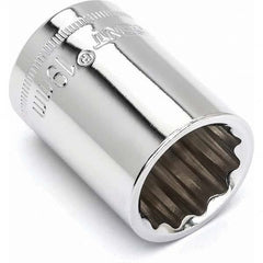 Hand Socket: 19 mm Socket, 12-Point Polished