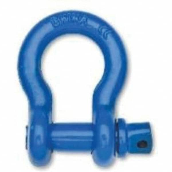 Campbell - Shackles; Nominal Chain Size: 3/4 ; Load Limit (Ton): 4.75 ; Pin Type: Screw ; Material: Forged Steel ; Load Capacity (Lb.): 9,500 - Exact Industrial Supply