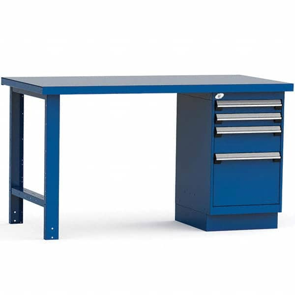 Rousseau Metal - Stationary Work Benches, Tables Type: Work Bench Top Material: Painted Steel - Benchmark Tooling