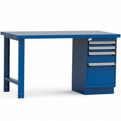 Rousseau Metal - Stationary Work Benches, Tables Type: Work Bench Top Material: Painted Steel - Benchmark Tooling