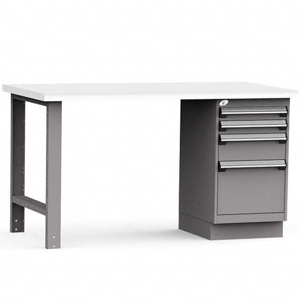 Rousseau Metal - Stationary Work Benches, Tables Type: Work Bench Top Material: Laminated Plastic - Benchmark Tooling