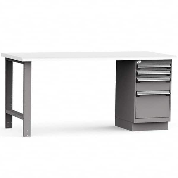 Rousseau Metal - Stationary Work Benches, Tables Type: Work Bench Top Material: Laminated Plastic - Benchmark Tooling