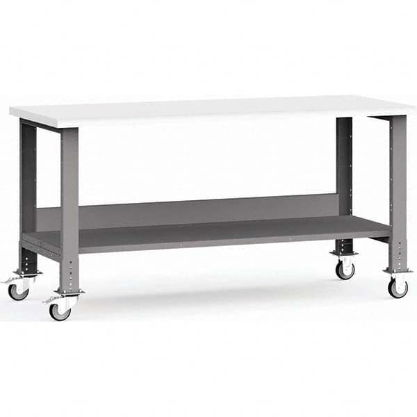 Rousseau Metal - Mobile Work Benches Type: Mobile Workbench Length: 72 (Inch) - Benchmark Tooling