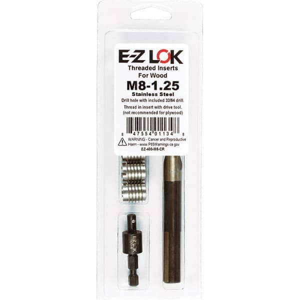 E-Z LOK - Thread Repair Kits Insert Thread Size (mm): M8x1.25 Includes Drill: Yes - Benchmark Tooling