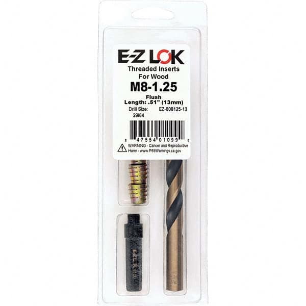 E-Z LOK - Thread Repair Kits Insert Thread Size (mm): M8x1.25 Includes Drill: Yes - Benchmark Tooling