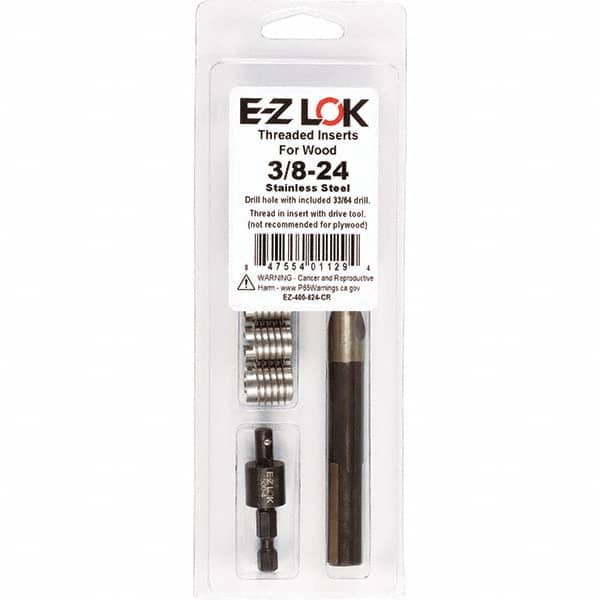 E-Z LOK - Thread Repair Kits Insert Thread Size (Inch): 3/8-24 Includes Drill: Yes - Benchmark Tooling