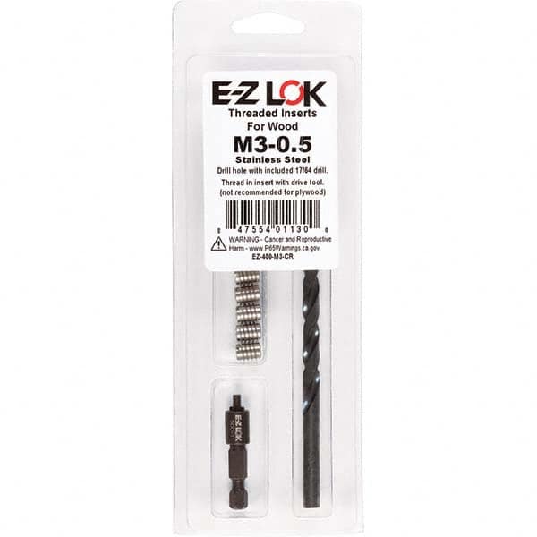 E-Z LOK - Thread Repair Kits Insert Thread Size (mm): M3x0.50 Includes Drill: Yes - Benchmark Tooling