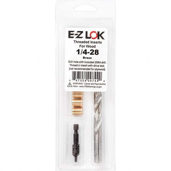 E-Z LOK - Thread Repair Kits Insert Thread Size (Inch): 1/4-28 Includes Drill: Yes - Benchmark Tooling