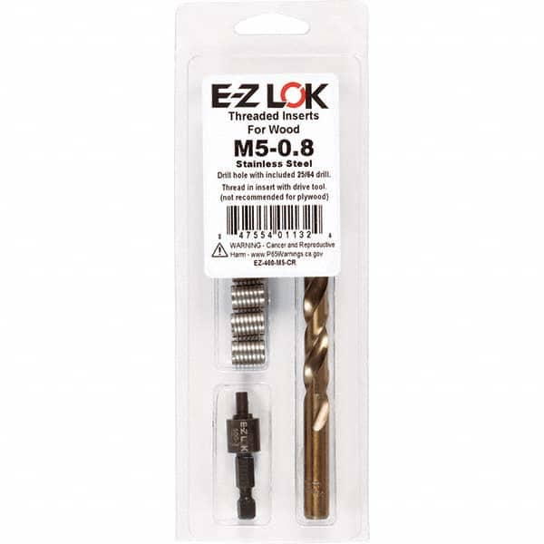 E-Z LOK - Thread Repair Kits Insert Thread Size (mm): M5x0.80 Includes Drill: Yes - Benchmark Tooling