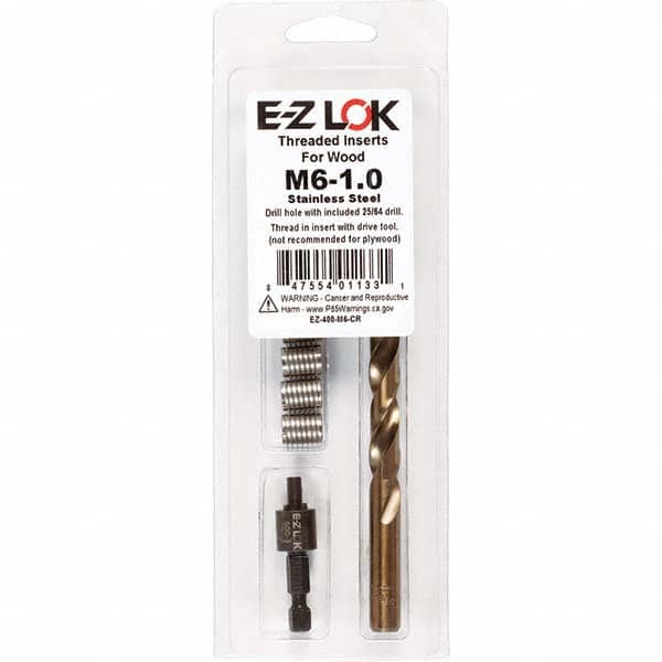 E-Z LOK - Thread Repair Kits Insert Thread Size (mm): M6x1.00 Includes Drill: Yes - Benchmark Tooling