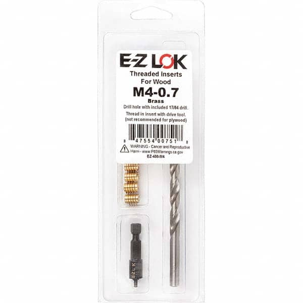 E-Z LOK - Thread Repair Kits Insert Thread Size (mm): M4x0.70 Includes Drill: Yes - Benchmark Tooling