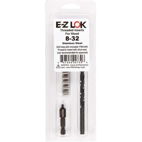 E-Z LOK - Thread Repair Kits Insert Thread Size (Inch): #8-32 Includes Drill: Yes - Benchmark Tooling