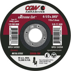 CGW Abrasives - Cutoff Wheels Tool Compatibility: Angle Grinders Wheel Diameter (Inch): 6 - Benchmark Tooling