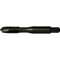 Cleveland - #10-24 UNC Class 2B 2-Flute Black Oxide Finish High Speed Steel Spiral Point Tap - Exact Industrial Supply