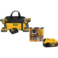 DeWALT - Cordless Tool Combination Kits Voltage: 20 Tools: 1/2" Brushless Hammerdrill, 1/4" Brushless Compact Impact Driver - Benchmark Tooling