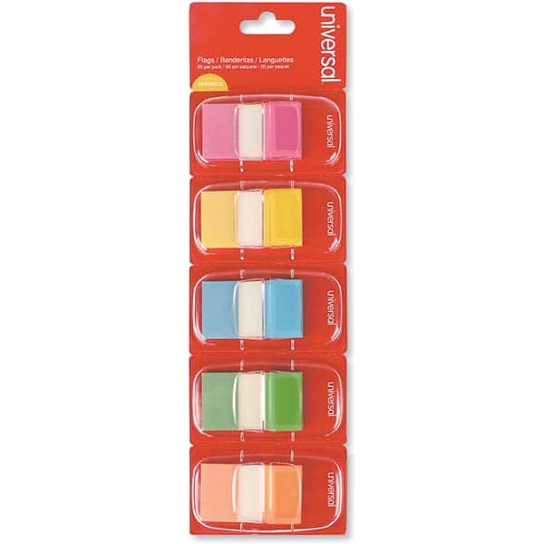 UNIVERSAL - Self-Stick Page Flags Style: Flag Color: Assorted - Benchmark Tooling
