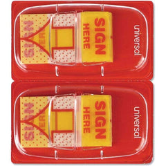 UNIVERSAL - Self-Stick Page Flags Style: Flag Color: Yellow - Benchmark Tooling