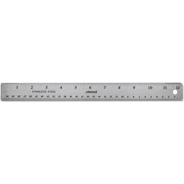 UNIVERSAL - Steel Rules Length (Inch): 12 Material: Stainless Steel - Benchmark Tooling