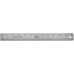 UNIVERSAL - Steel Rules Length (Inch): 12 Material: Stainless Steel - Benchmark Tooling