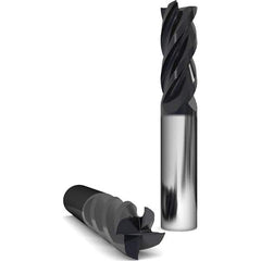 Corner Radius End Mill: 3/8″ Dia, 1″ LOC, 0.02″ Radius, 4 Flutes, Solid Carbide 2-1/2″ OAL, 3/8″ Shank Dia, 38 ° Helix, AlCr Coated, Corner Radius End, Centercutting, Series 1035